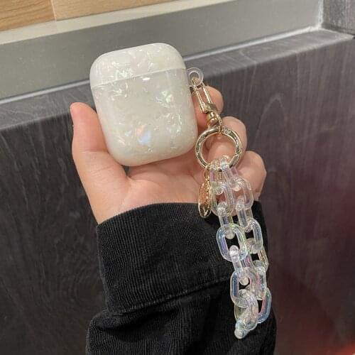 Luxury Pearl Case for Apple Airpods 1 2 Bracelet Chain Case for AirPods Pro Case TWS Bluetooth Earphone Accessories Headset Box