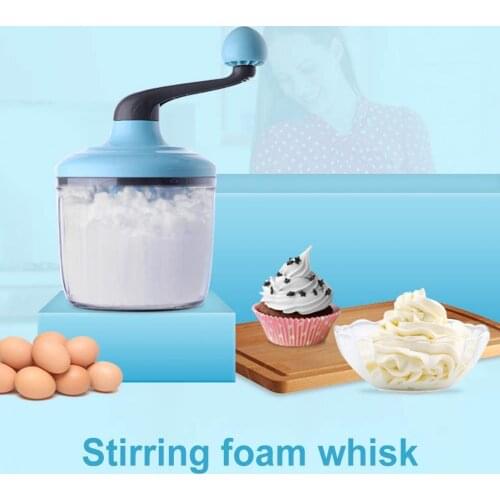 Manual Egg Beater Mixer Plastic Hand-crank Cream Whisk Home Kitchen Baking Tool