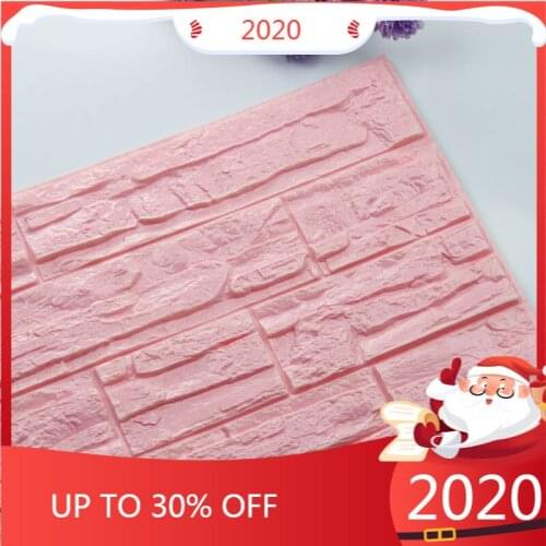 DIY Self Adhensive 3D Brick Wall Stickers Living Room Decor Foam Waterproof Wall Covering Wallpaper For TV Background Kids Room