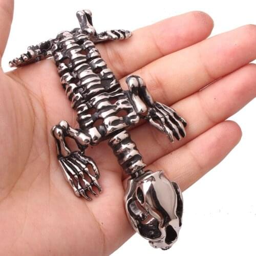 Tiasri Mens Bracelet Gothic Jewelry Accessories Dinosaur Skeleton Design High Quality Stainless Steel Hip-hop Boys Gift Hot2020