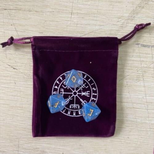 3 Pcs 8-Sided Rune Dice Resin Assorted Polyhedral Dices Set Divination Game Toys 448D