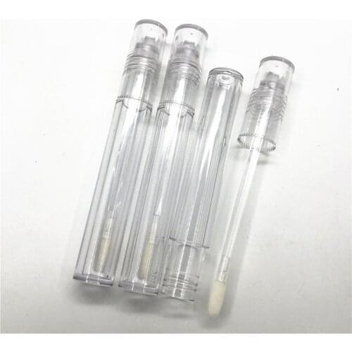 5ml Lip glaze tube lip gloss tube Whole clear round bottle DIY LipglossTube Container Cosmetic Packaging Material