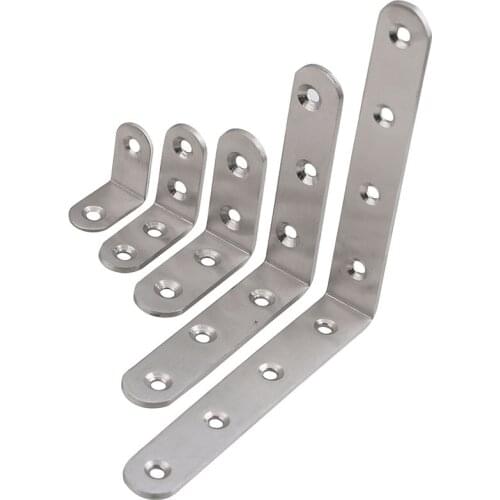 Stainless Steel Angle Code 90 Degree Right Angle Code L-shaped Angle Code Connector Thickened Angle Code L-shaped Bracket 5PCS