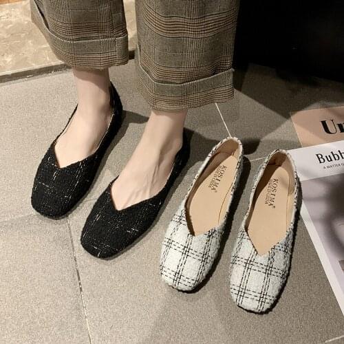 Women non-slip Loafers Comfortable beanie Shoes Mixed Color Slip On Shoes For Woman Bling Casual Flats Round head Female U25-31