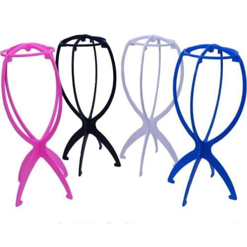 1PCS Wig Stand Multi-Purpose Use Hat Wig Hair Head Stand Foldable Flexible Plastic Wig Holder 4 Colors