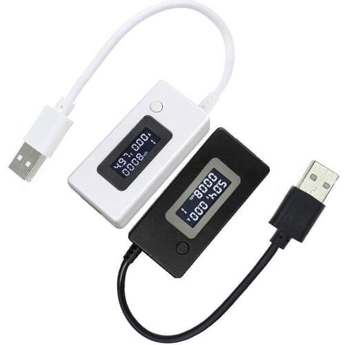 1 Pcs USB Voltage Current Meter Tester Mini LCD Screen Display Analysis Instruments Mobile Power Charger Tester Current Meters