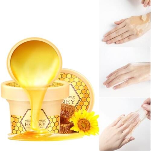 120g Milk Honey Hand Mask Hand Wax Moisturizing Whitening Skin Care Exfoliating Calluses Hand Film Hands Smoothing Care