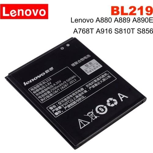 Original BL219 Battery For Lenovo A880 A889 A890E A768T A916 S810T S856 Batterie Bateria Batterij Accumulator 2500mAh