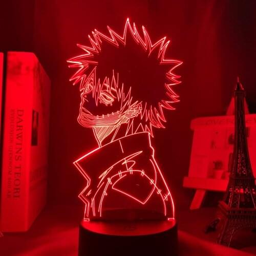 Acrylic Led Night Light Anime Haikyuu Shoyo Hinata Figure for Kids Bedroom Decor Nightlight Cool Manga Gadget Child Table Lamp