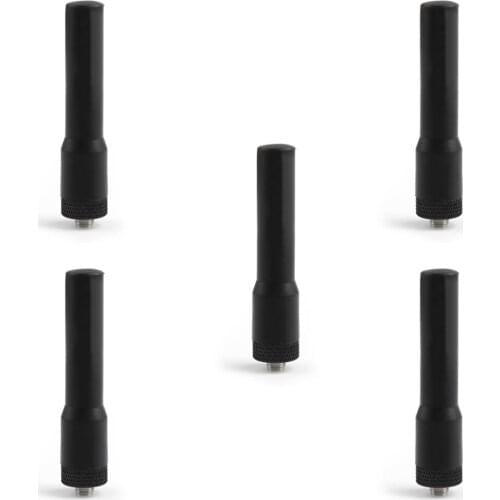 Artudatech MINI Flexible Antenna 5Pcs SF20 VH F& UHF Dual Band Radio SMA Female Rubber 7cm