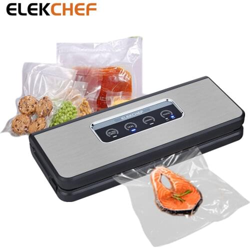 ELEKCHEF Automatic Vacuum Sealer With Free Vaccum Sealing Bags Packing Machine Wet Dry Food Storage Packer For Sous Vide Cooking
