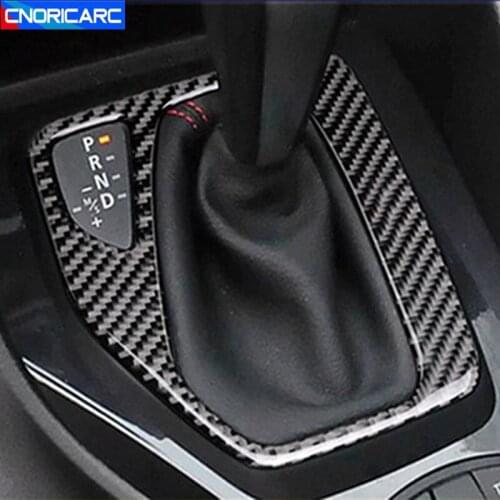 Car Styling Center Console Gear Shift Frame Decoration Cover Sticker For BMW X1 E84 2010-2015 LHD Interior Carbon Fiber Trim