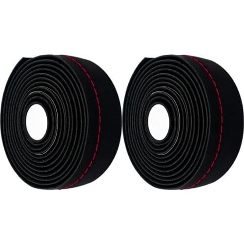 B36F EVA Shock Absorption PU Touch Soft Cork Bike Bicycle Cycling Handlebar Grip Tape Wraps Adhesive Back Bar Plugs