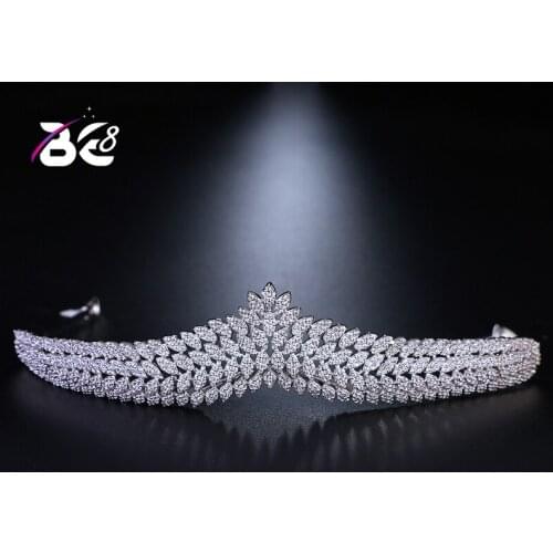 Be 8 Brand Classic Design AAA Cubic Zirconia Headband Tiaras Crown Jewelry Women Bride Hair Accessories H051