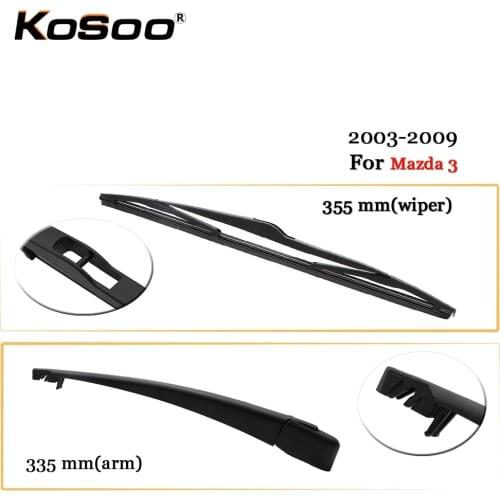 KOSOO Auto Rear Car Wiper Blade For Mazda 3,355mm 2003-2009 Rear Window Windshield Wiper Blades Arm,Car Accessories Styling