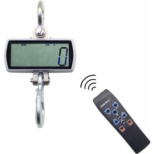 High Resolution 1T Digital Crane Scale 1000kg Hook Scale Large Screen Industrial Hanging scale with Remote