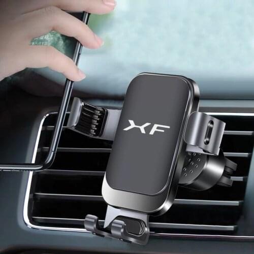 Car Phone Holder For Jaguar XE XF XJ E-pace I-pace F-pace Logo Dashboard Air Vent Clip 360 Degree GPS Navigation Gravity Bracket