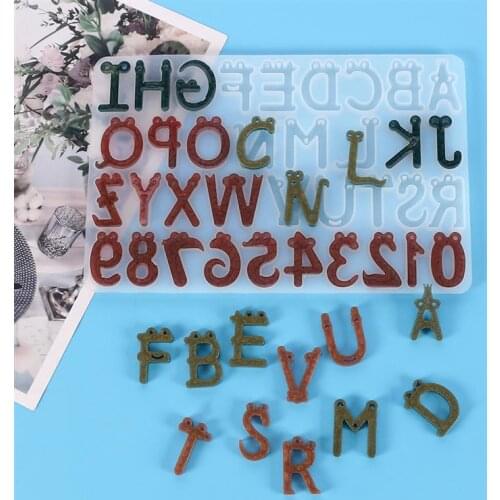 DIY Letter Number UV Epoxy Resin Mold Handmade Pendant Key Chain Silicone Mold for Jewelry Casting Mold Resin Crafts