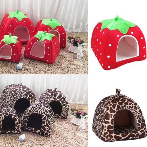 Rabbit Hamster Pet House Cage Kennel Tent Fashion Puppy Winter Warm Bed House Cave Nest For Dog Cat Pet Products