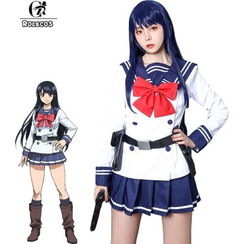 ROLECOS Yuri Honjou Cosplay Costume Anime High-Rise Invasion Cosplay Costume Tenkuu Shinpan Women Uniform Halloween Full Set