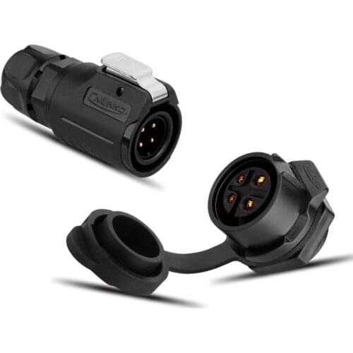 LP16 Plastic 2 3 4 5 6 7 8 9 Pin Power Industrial Circular Connector Outdoor IP67 Waterproof for Solar Power and Signal