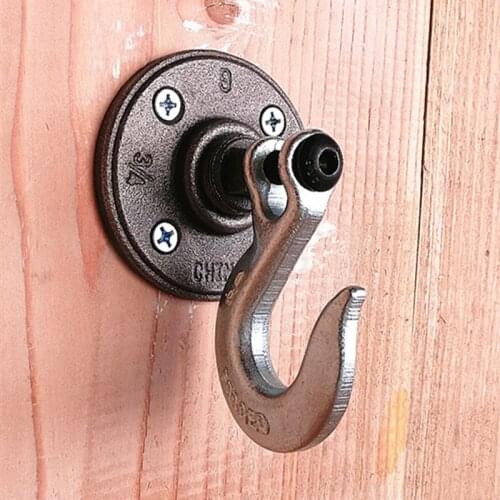 Hook Bathroom for Hanger Heavy Industry Vintage Coat Hook Wall Industrial Style Stainless Steel Iron Metal Ganchos Woodworking