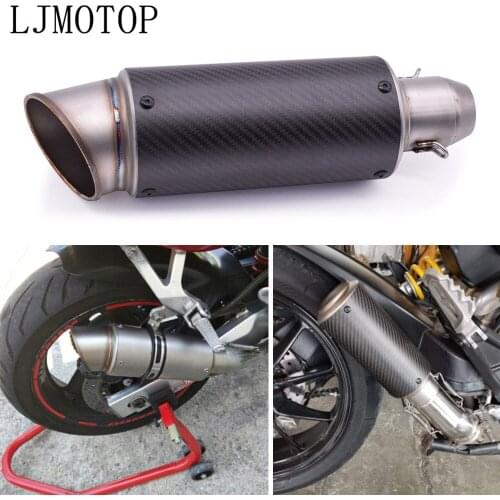 Motorcycle exhaust escape Modified Carbon fiber Moto Exhaust system For Z900 ER6N Z800 Z750 Z1000SX CRF 450 CRF XR XL 85 CBR 600