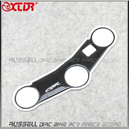 Decal Sticker Pad Triple Tree Top Clamp Upper Front End Carbon Fiber for Honda CBR600RR 2005-2006 CBR600RR F5