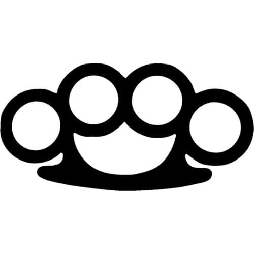 Lifelike Creative Brass Knuckles Car Sticker Decal for Car Body Window Car Styling Vinyl Decals KK PVC 15cm X 7.5cm