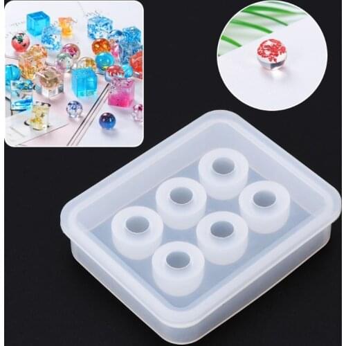 Silicone Mold 12mm Ball 3D DIY Jewelry Necklace Pendant Making Tools Epoxy Resin Crafts Cake Fondant Decoration Molds Handmade