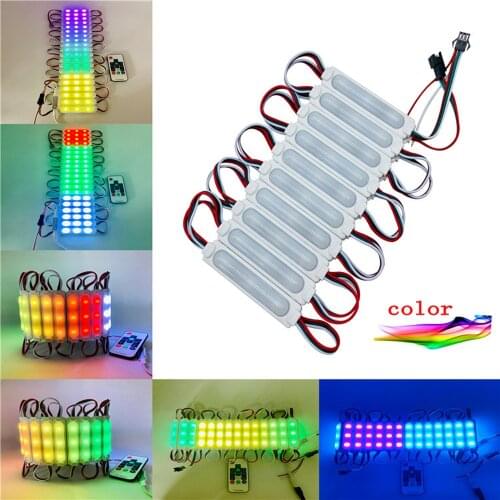 LED full color injection module 12V Waterproof IP68 Symphony IC WS2811 Full color Super LED module 100pcs