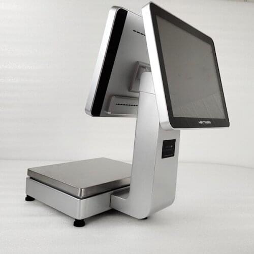 POS Weighing Scale with POS System and Printer for Fruits and Seafood Stores