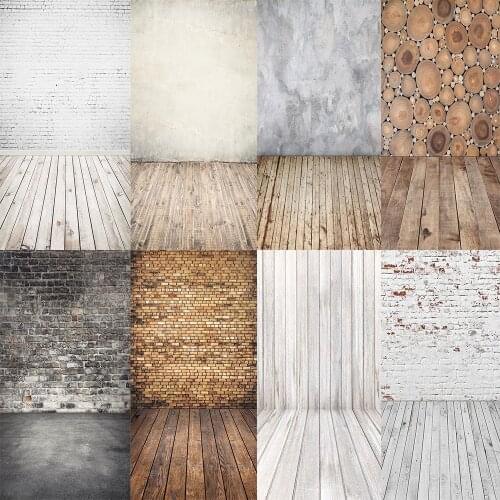 Avezano Backdrops Vintage Brick Wall Wood Floor Child Portrait Photography Background For Photo Studio Photozone Photocall Decor