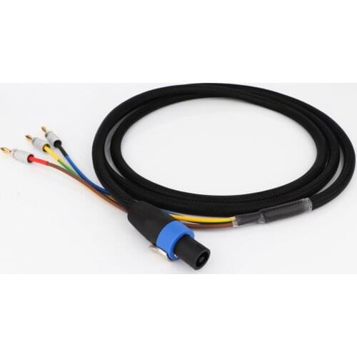 Preffair High Performance Subwoofer cable Sub Speaker Cable 3PIN Male XLR to Banana Plug End Sub Cable