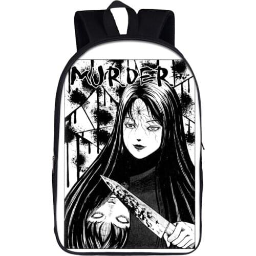 Japanese Horror Manga Backpack Women Men Rucksack School Bags Shintaro Kago Junji Itou Backpacks For Teenage Girls Boy Book bags