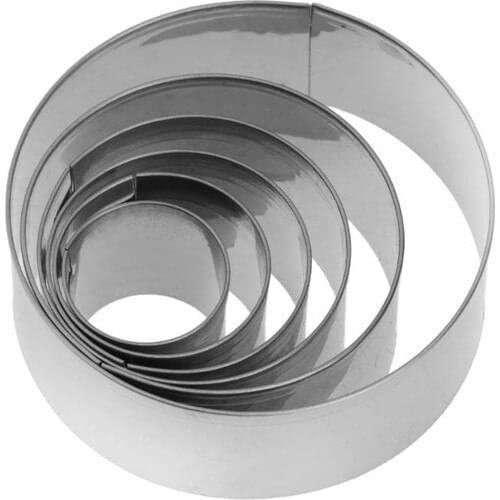 Yuvarlak Kurabiye Kalıbı 6 lı pasta Kalıp Seti Paslanmaz Çelik