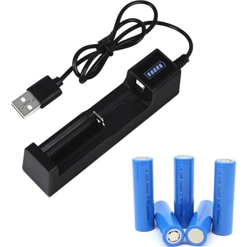 USB Port Smart charging Li-ion Rechargeable Battery charger Charger Compatible Lightweight Black Universal Smart Charger