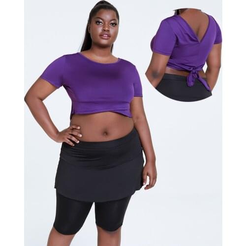 Plus Size Running Sport Suit Women Quick Dry Gym 2 Pieces Yoga Set Female Cropped Tops and Shorts 4XL Fitness Clothes