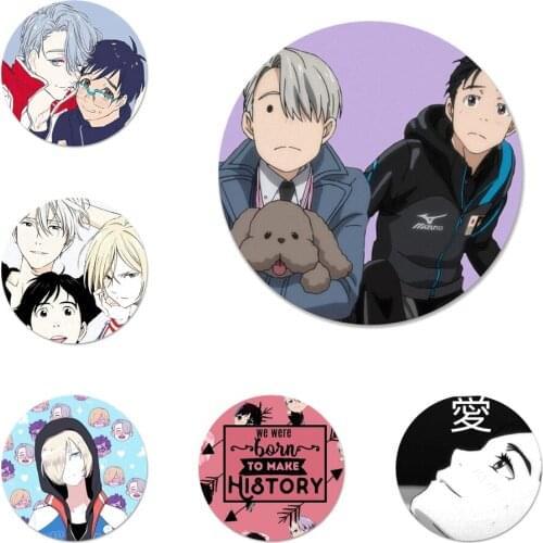 58mm yuri on ice anime japan Icons Pins Badge Decoration Brooches Metal Badges For Clothes Backpack Decoration