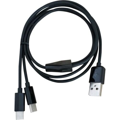 1meter 3ft 2 in 1 USB type C charger cable power 2 type c devices at once