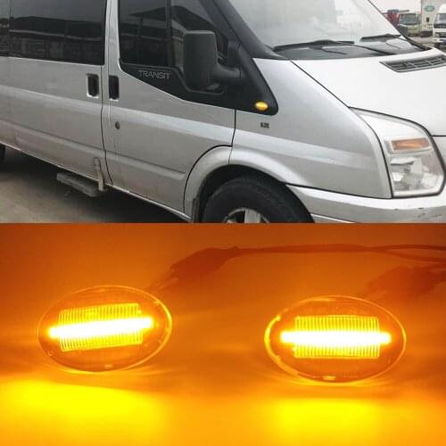 1Pair For Ford Fiesta III IV MK3 MK4 KA Mondeo I MK1 Transit Tourneo MK6 MK7 Flowing Turn Signal LED Dynamic Side Marker Light