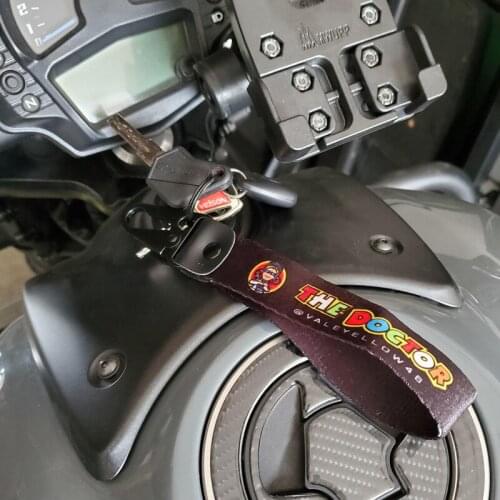 10 pic OHLINS Personality Cool Motorcycle Car Keychain Ring Fabric Printed Ribbon Metal Buckle Ring