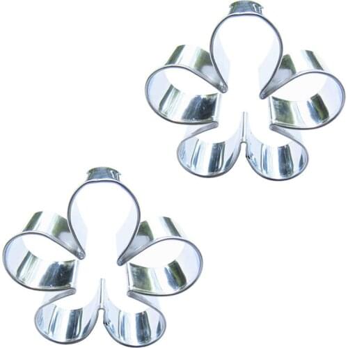 Plum Blossom shape 2 pieces biscuits cutting molds, baking tools, cake decorating soft candy tools