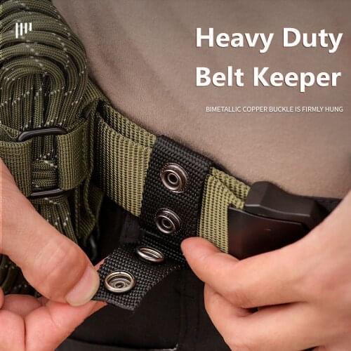 4Pcs Heavy Duty Belt Keeper Buckle Durable Sports Double Snaps Nylon Strap Belt Buckle Outdoor Camping Hiking Accessories