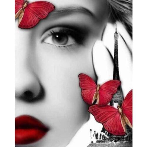 5D DIY diamond painting Half face Full square/round Embroidery Pattern 3D Cross stitch kits mosaic wall stickers