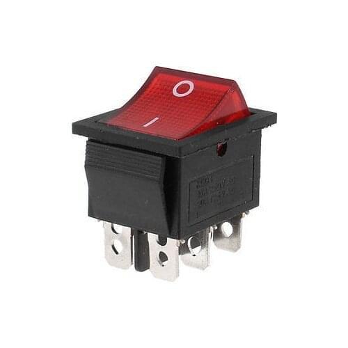 Free shipping!AC 250V/16A 125V/20A 6 Pin Terminals Boat Rocker Switch DPDT