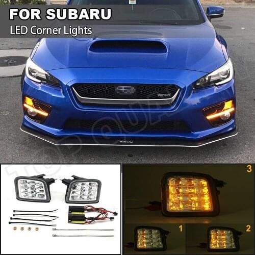 For 2015-2017 Subaru WRX STI Limited Turbo Base Premium Clear Lens LED Dynamic Turn Signal Light Indicator Lamp Corner Light
