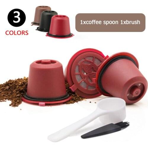 3pcs Refillable Coffee Cup Holder Reusable Coffee Capsule Filters coffee machine Capsule Drainer For Nespresso Machine