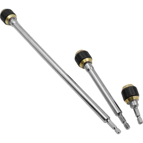 Stainless Steel Batch Head Tool Hex Handle Quick Release Big Head Self-locking Screwdriver Extension Rod for Loading Drill Bits