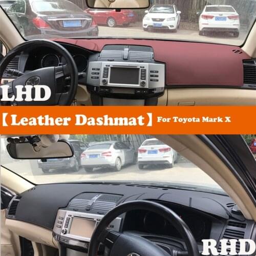 Leather Dashmat Accessories Car-Styling Dashboard Covers Pad Dash Mat Sunshade Carpet For Toyota Mark x 2005-2007 2008 2009